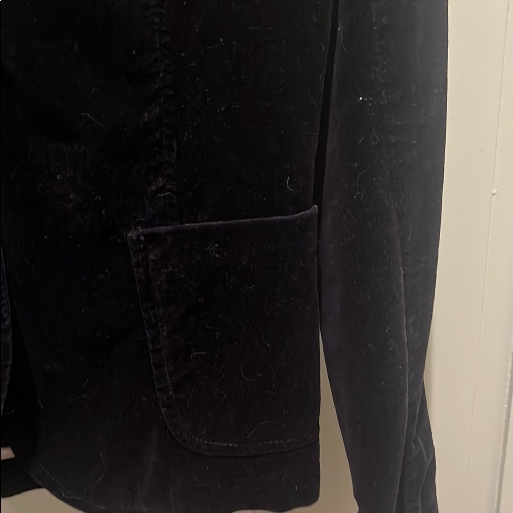 ๐ Vintage J. Crew Velvet Blazer | Size S | Blue with Pink Lining | EUC - Picture 4 of 8